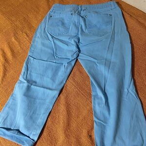 Women’s crop pants. Light blue